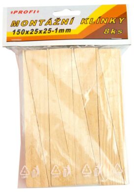 Klínky montážní dřev.150x25x25-1/8  (28956)