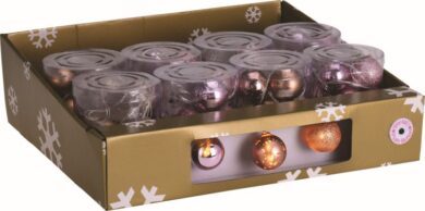Vánoční osvětlení - řetěz, 10 LED žárovek, koule, mix barevný  (10349)