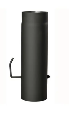 Roura kouřová s klap.120mm/ 500 t.1,5mm, černá  (28063)