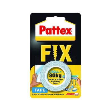 Pattex Fix 80 kg oboustranná lepící páska, 1,5 m x 19 mm  (2718)