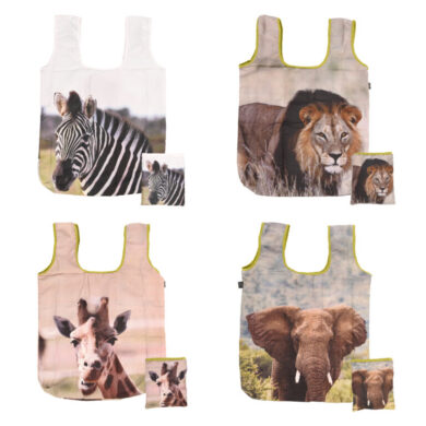 Nákupní tašky a africkými zvířaty, 4T , skládací  (53685)