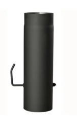 Roura kouřová s klap.120mm/ 500 t.1,5mm, černá - Krbov roura s klapkou pr.120mm, 0,5m